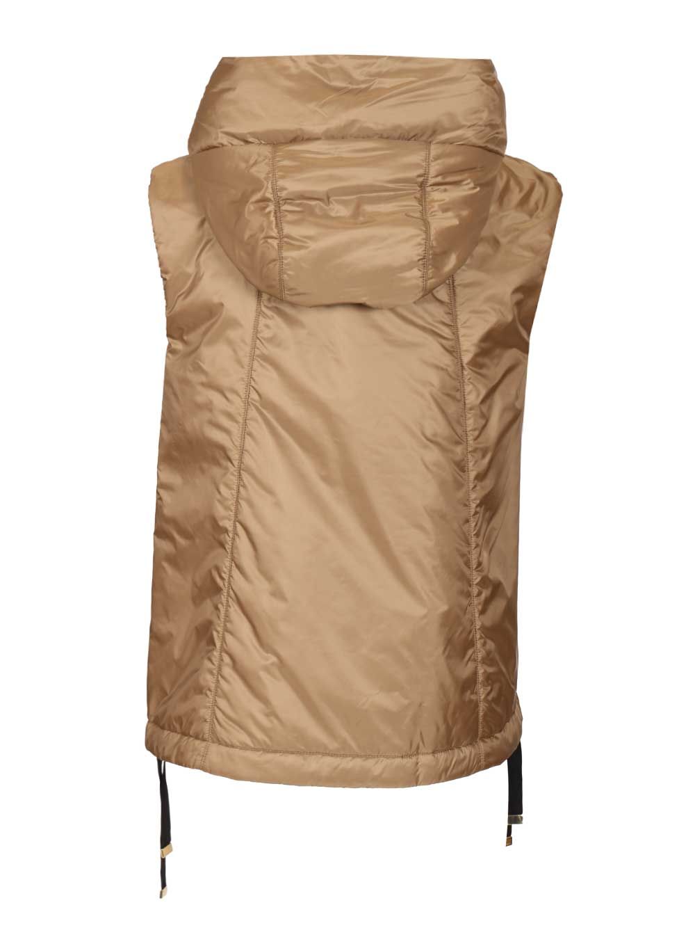 Max Mara The Cube Padded Vest With Hood Coats - Brown | ffca2188fb96bd9d18cf1e565df3971ee9f0d20c