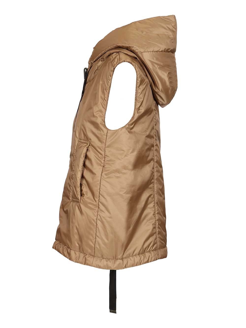 Max Mara The Cube Padded Vest With Hood Coats - Brown | 1f2461debdee8951e5149270720e1df50938e1bf