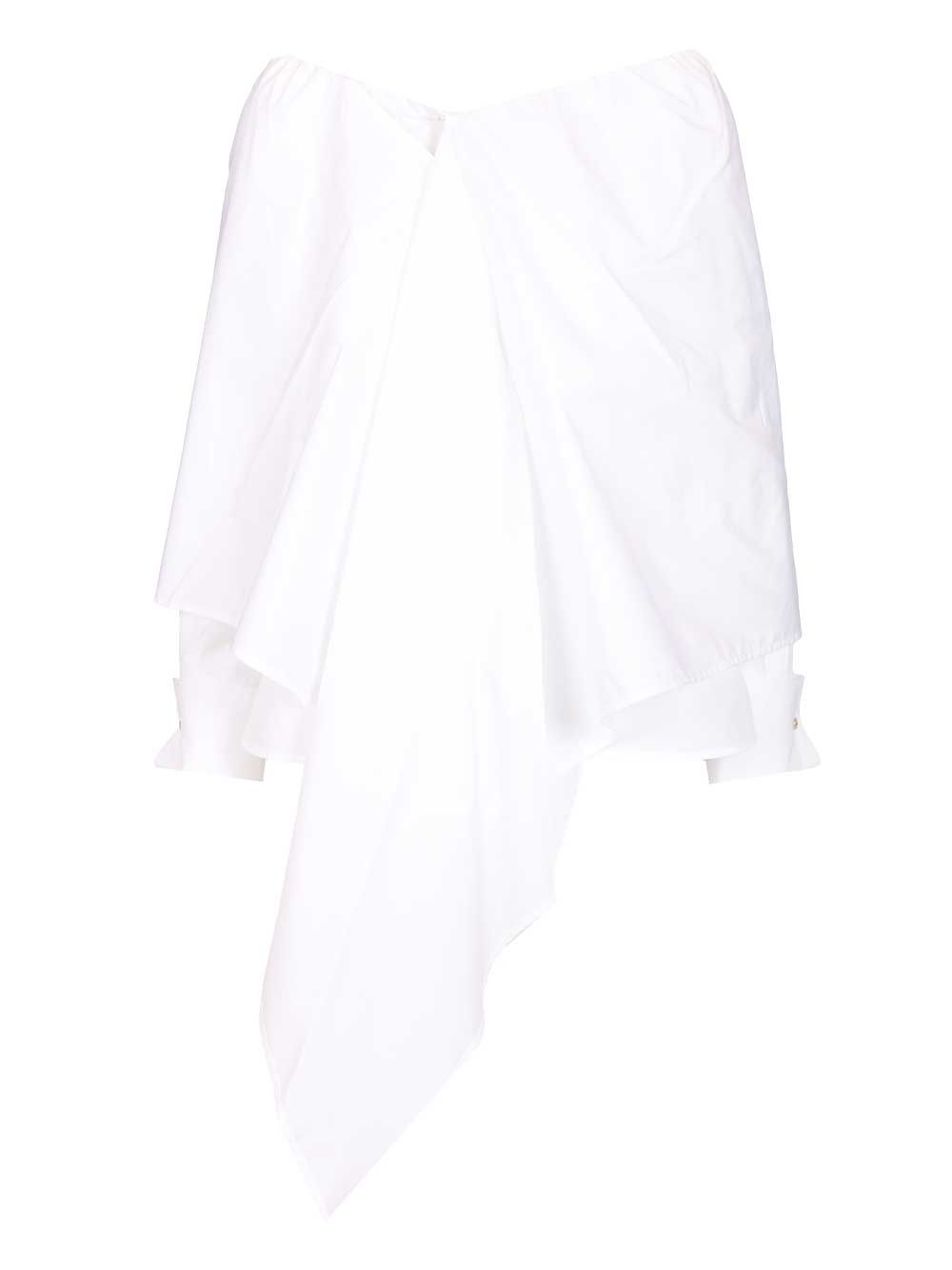 Max Mara Blouse With Stole Tops - White | 9d4cf23879208b2f6bf3b51903c7a7fca1729fa5