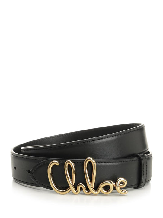 Chloé Iconic Leather Belt Jewelry Black