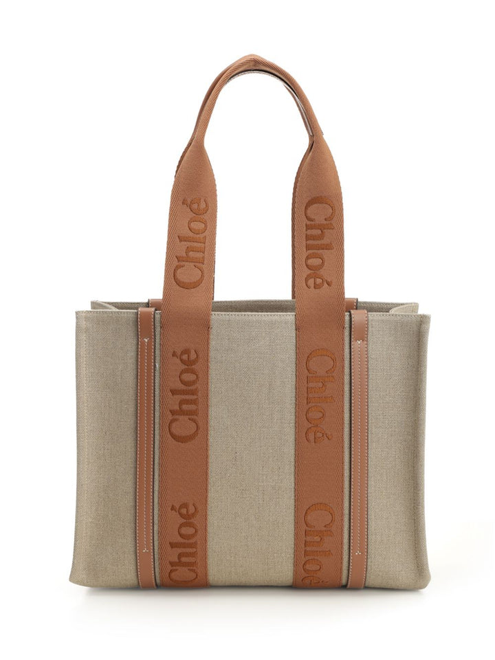 Chloe' S383 - Woody Shoulder Bags - Beige | a2f02471ff9275006b0c2beac0ed3b91061de8a2