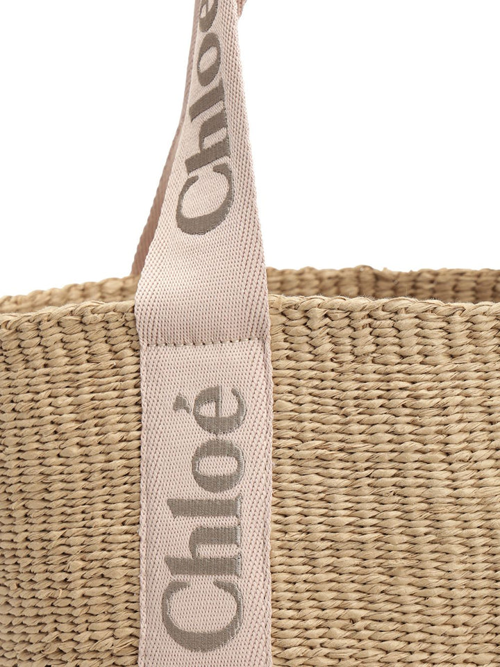 Chloe' Woody Shoulder Bags - Beige | 7e226fc17389b43892e39540376963ab651e6ede