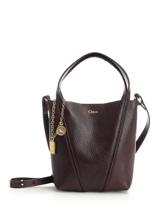 Chloé Spin Shoulder Bags Bordeaux