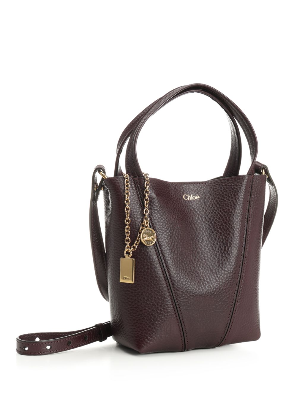 Chloe' Chloé Spin Shoulder Bags - Bordeaux | 232c446dc608b24d6c95d70815387b5e8b240354