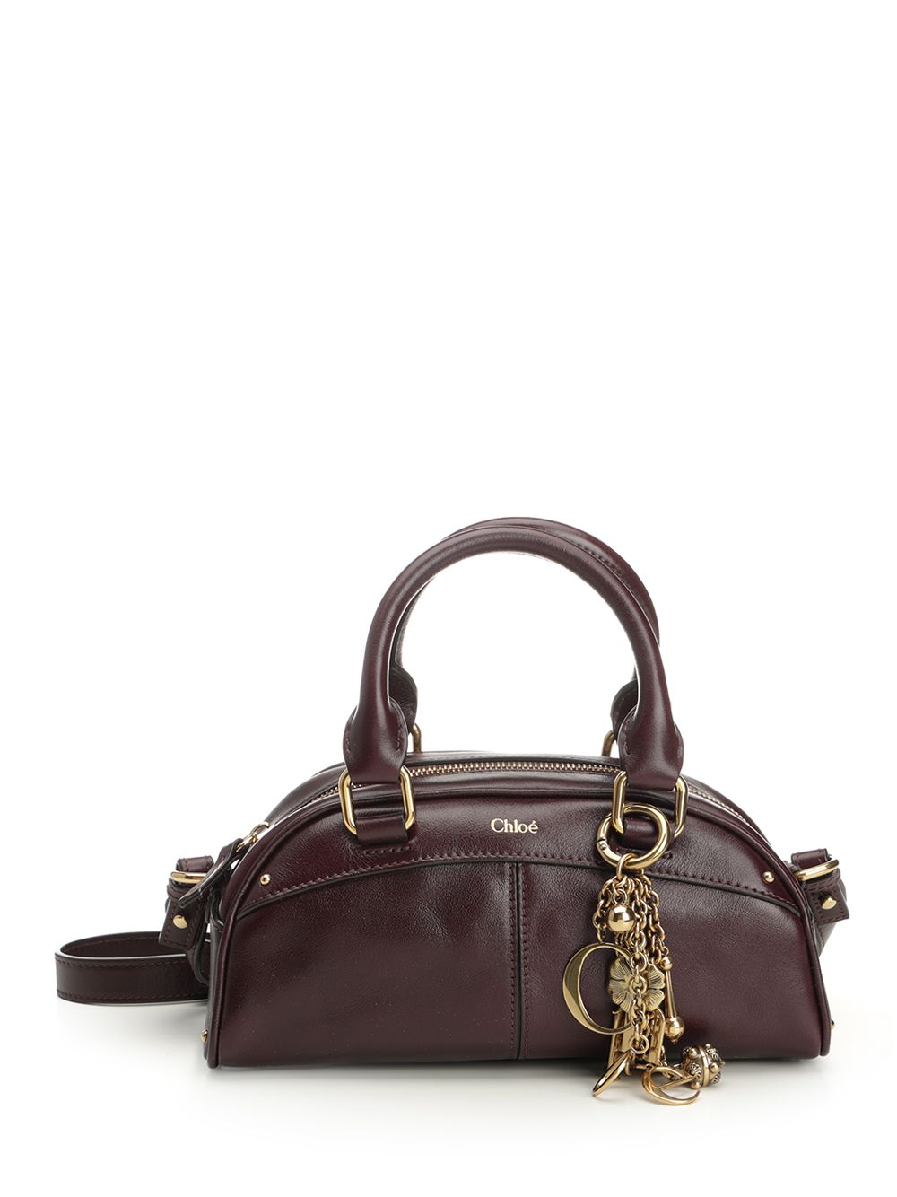 Chloe' Small Chloé Bowling Bag Handbags - Bordeaux | 2550187ebea68173dbd41b2b4792559acbcd2a9f