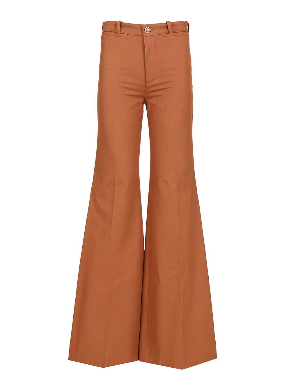 Chloe' Flared Trousers - Orange | 7aab14fbf19d4dc8b13d68231a98dafd67add2cd