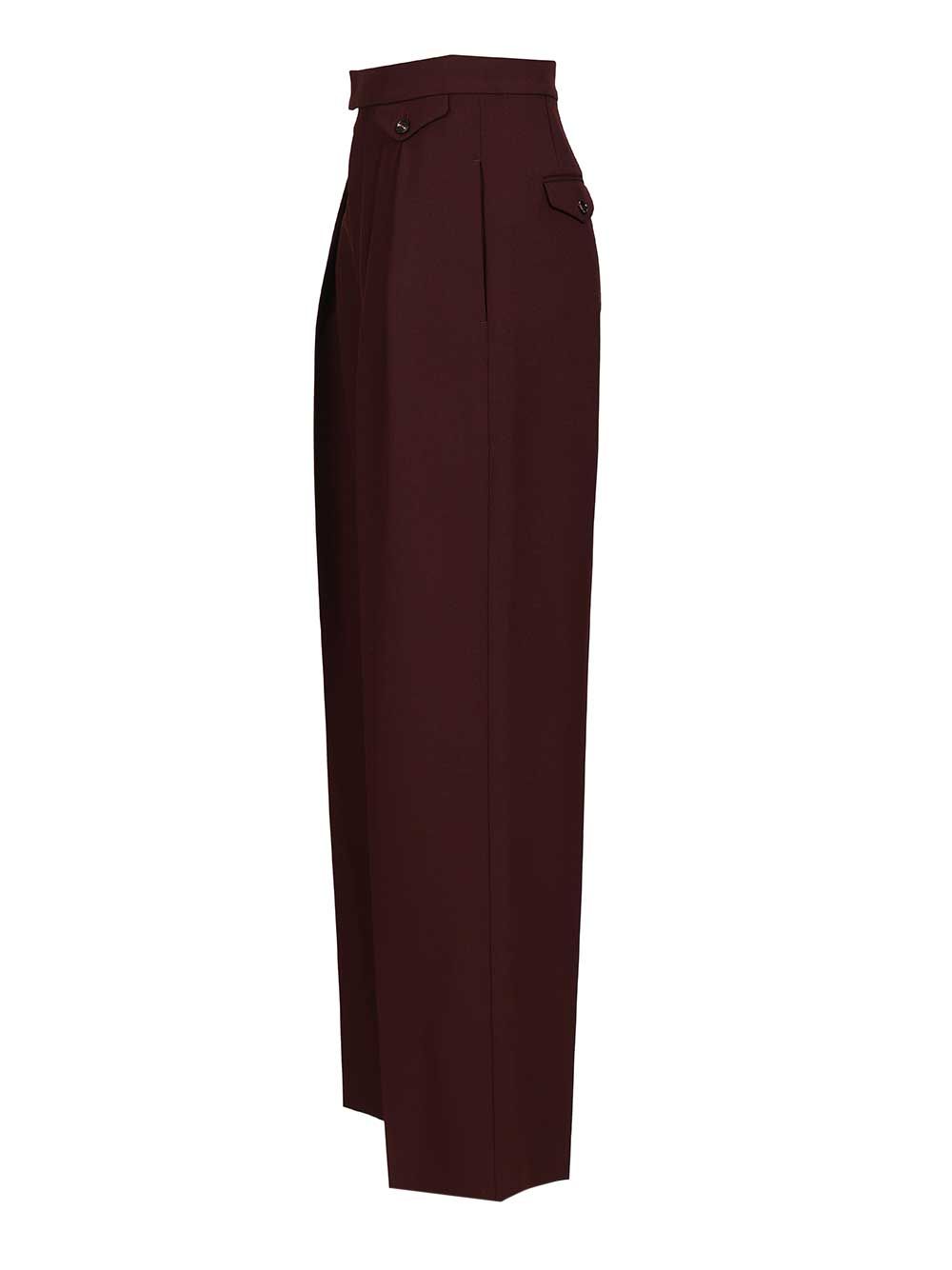 Chloe' Suits Pant With Waist Pleats Trousers - Bordeaux | a61f0eb8c0715d51a7f0e678d64c2b25d448ed05