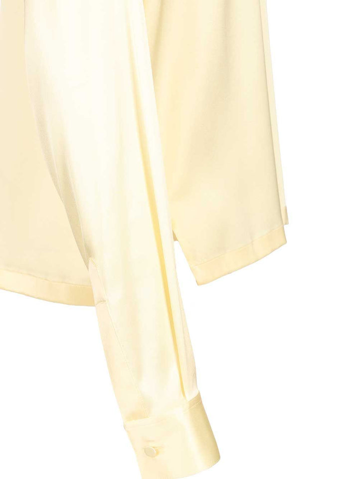 Tom Ford Stretch Silk Satin Polo Shirts - Yellow | 329b0919e478d34181fed957e741635e2b6afb8a