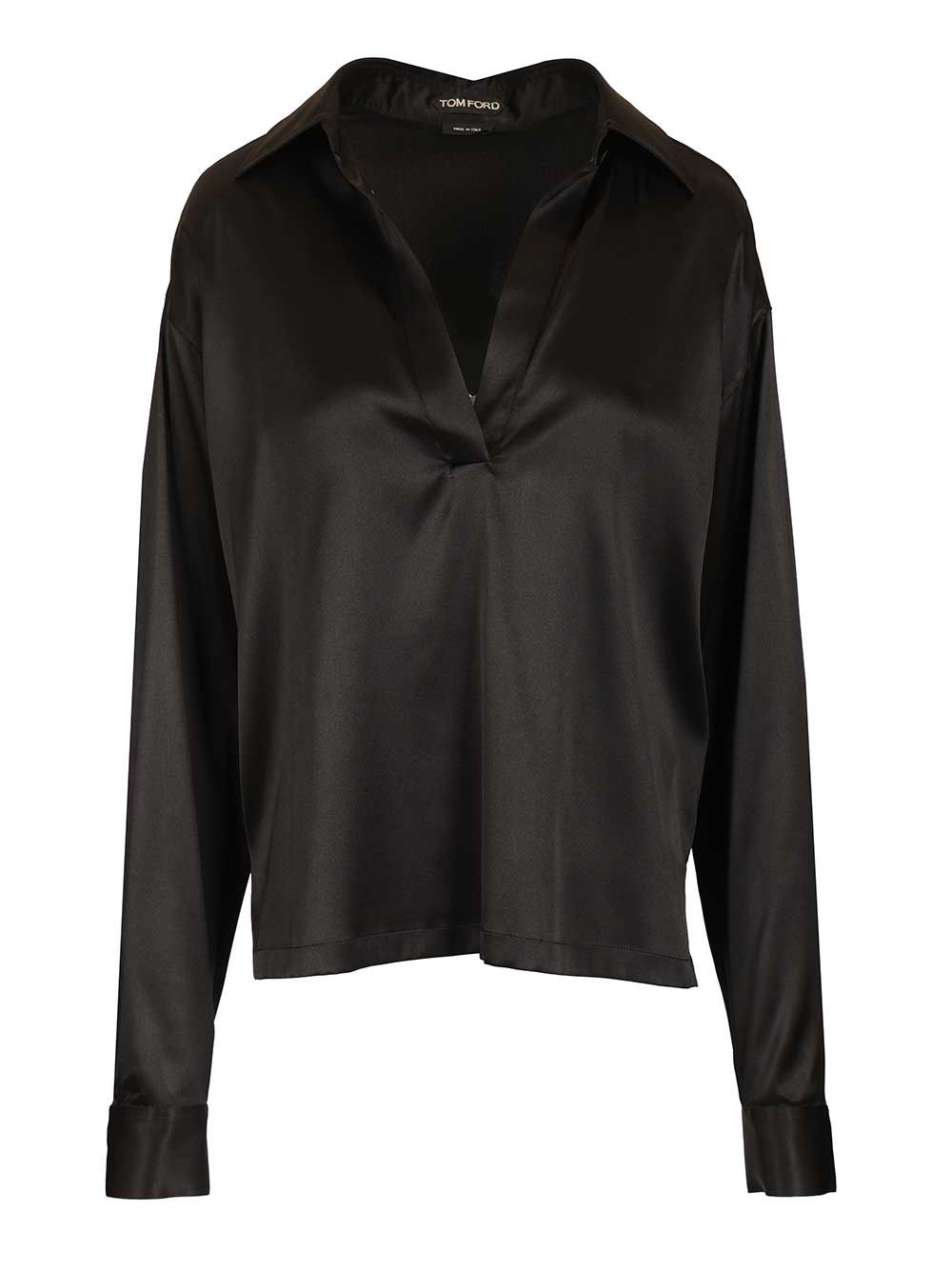 Tom Ford Silk Polo Shirt Shirts - Black | a5c83c978033d0822993c44b25fd983fb959bda9