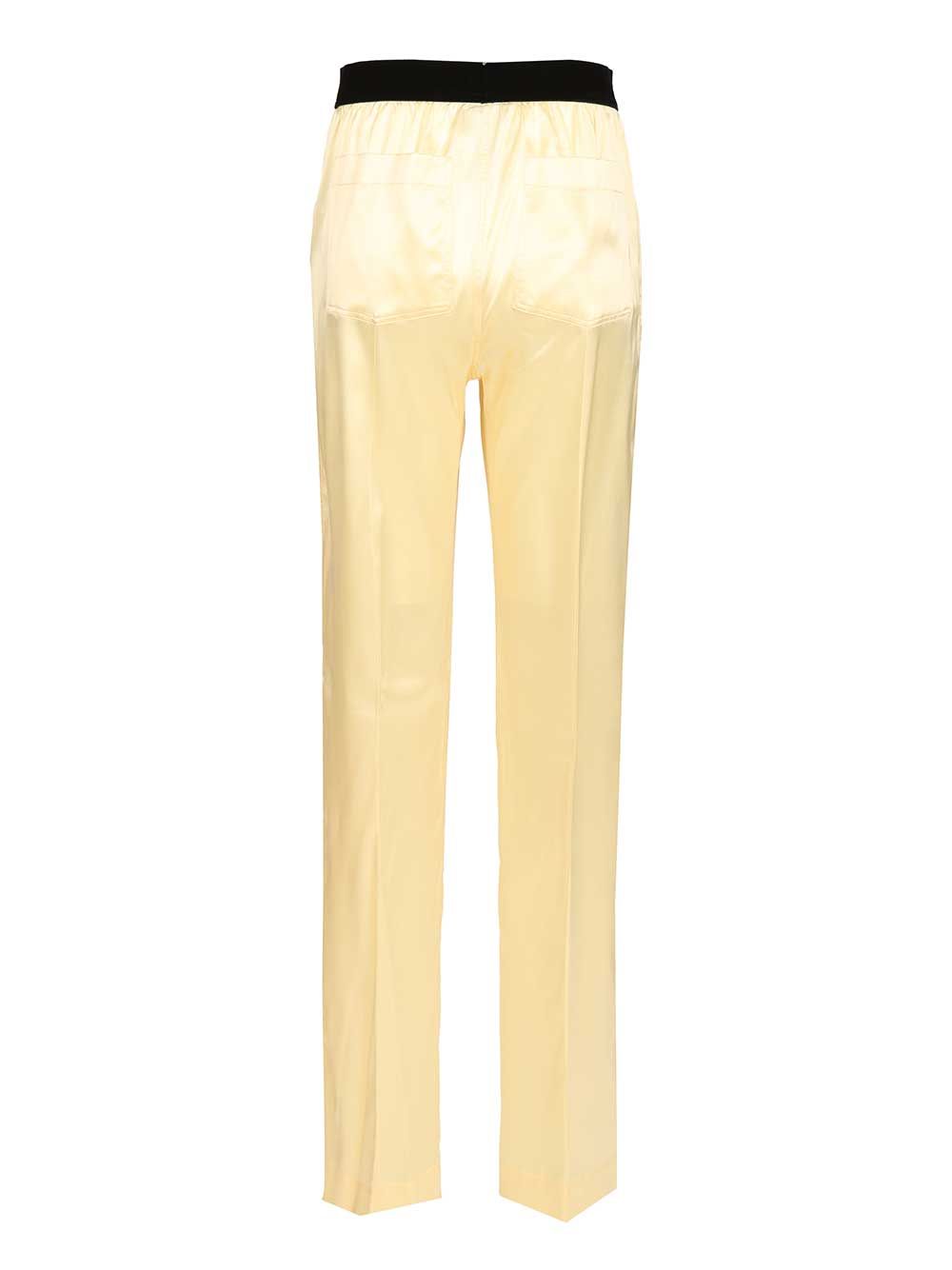 Tom Ford Stretch Silk Pants Trousers - Yellow | af34a079daea2b830ad3e84985d67456986c1bd3