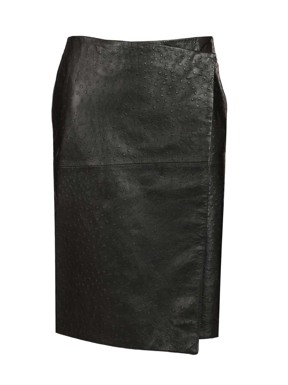 Loulou De Saison Gora Leather Wrap Skirt Skirts - Black | 1f2c063975254de8d624f3b7246501f924debcdc