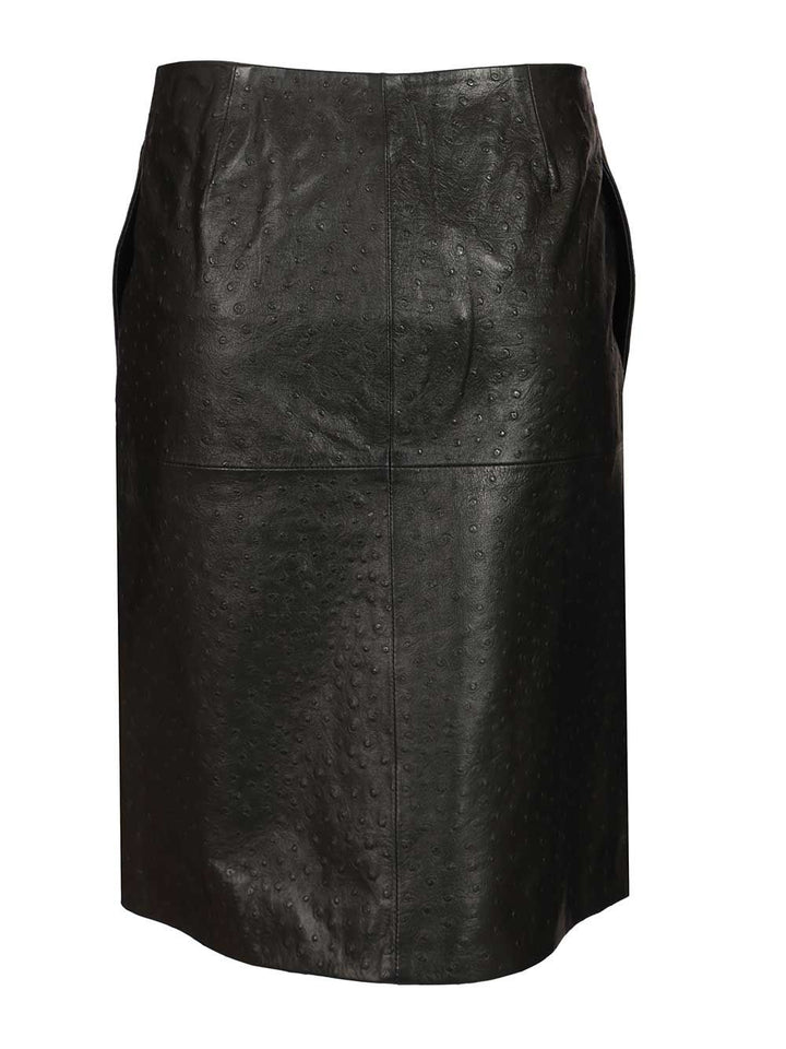 Loulou De Saison Gora Leather Wrap Skirt Skirts - Black | 693d7174fd7ec7c684af4b6e9965eb804b5295da