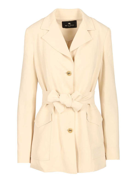 Safari Blazer Jackets White