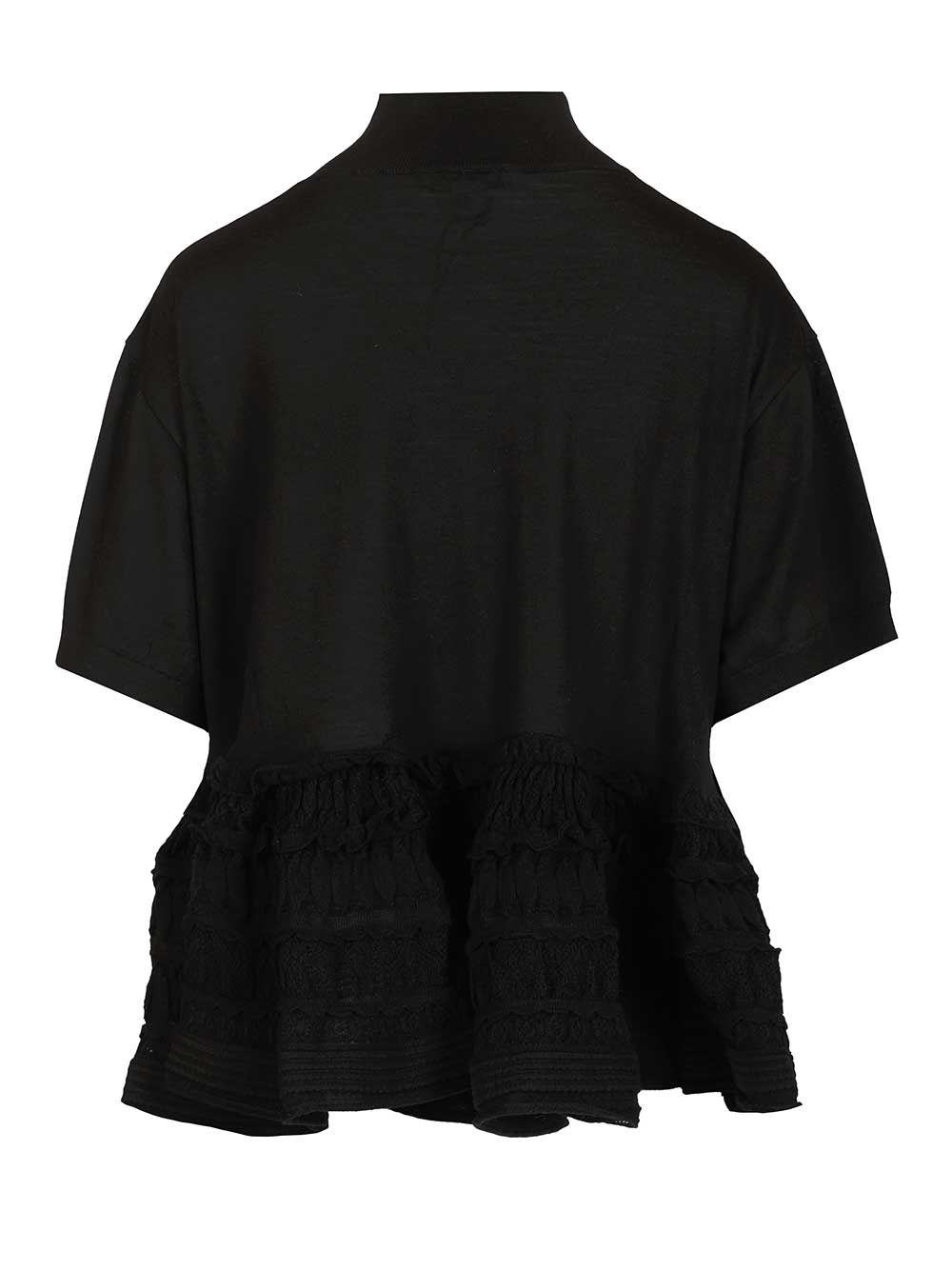 AlaÏA Cryoline Wool Top Knitwear - Black | df2b3467e5b0df0da9a2524f0339bce4dd059708
