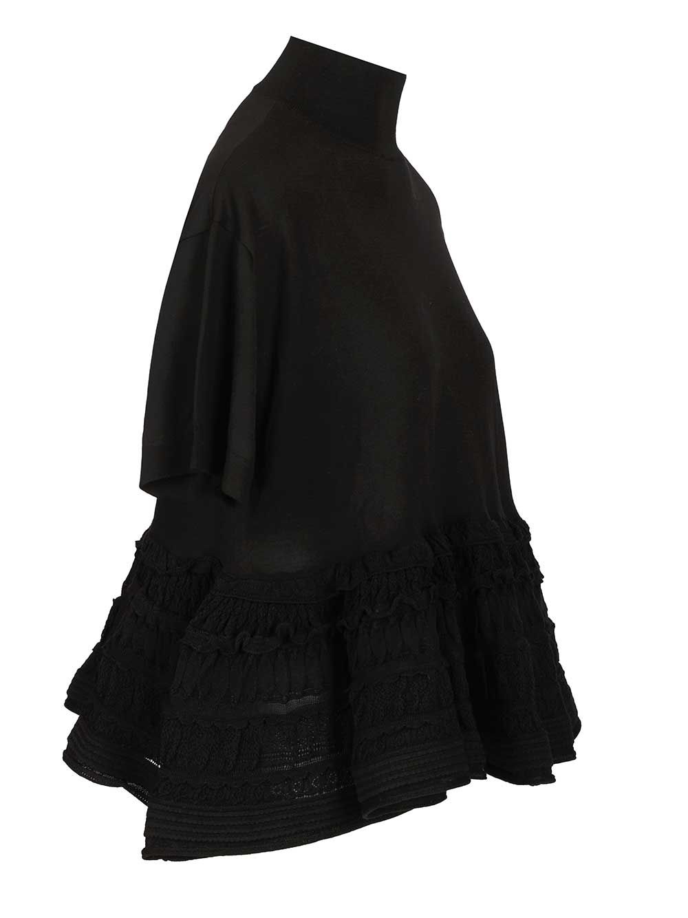 AlaÏA Cryoline Wool Top Knitwear - Black | f019fcf474d3feb1680868153b6d72679c7dc7f7