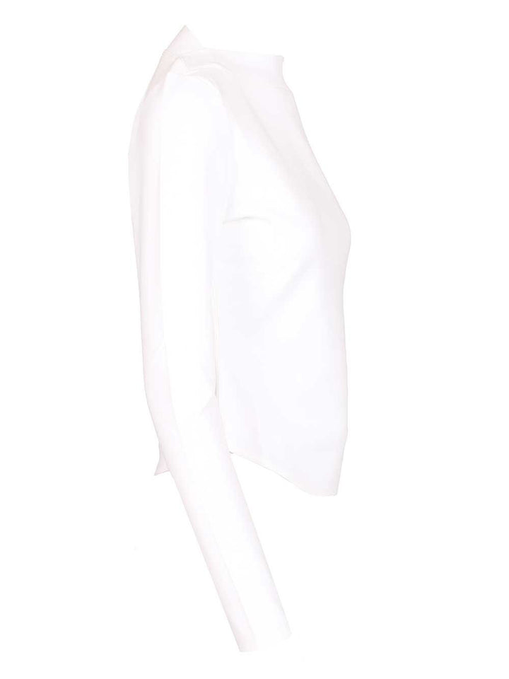 AlaÏA Long-Sleeved Cotton Jersey T-Shirt - White | 627029440e04ba24dd448202500c73def715534c