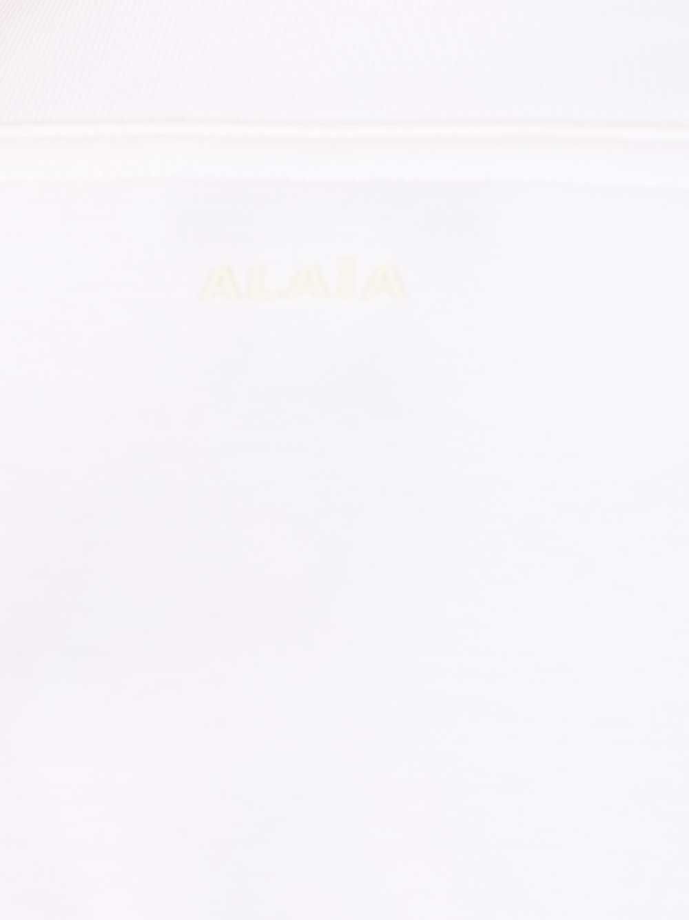 AlaÏA Long-Sleeved Cotton Jersey T-Shirt - White | 955f952edd678856eec5c0a09411dd8ad5ae116d