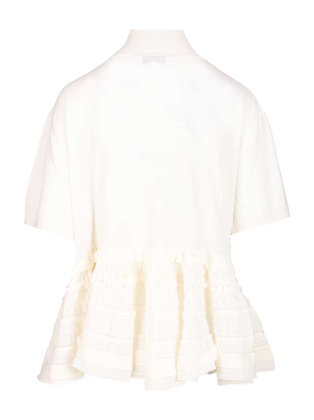 AlaÏA Cryoline Wool Top Knitwear - White | 1cc20e6dd0d054cd3f909fd8564e3028fc56a2f7