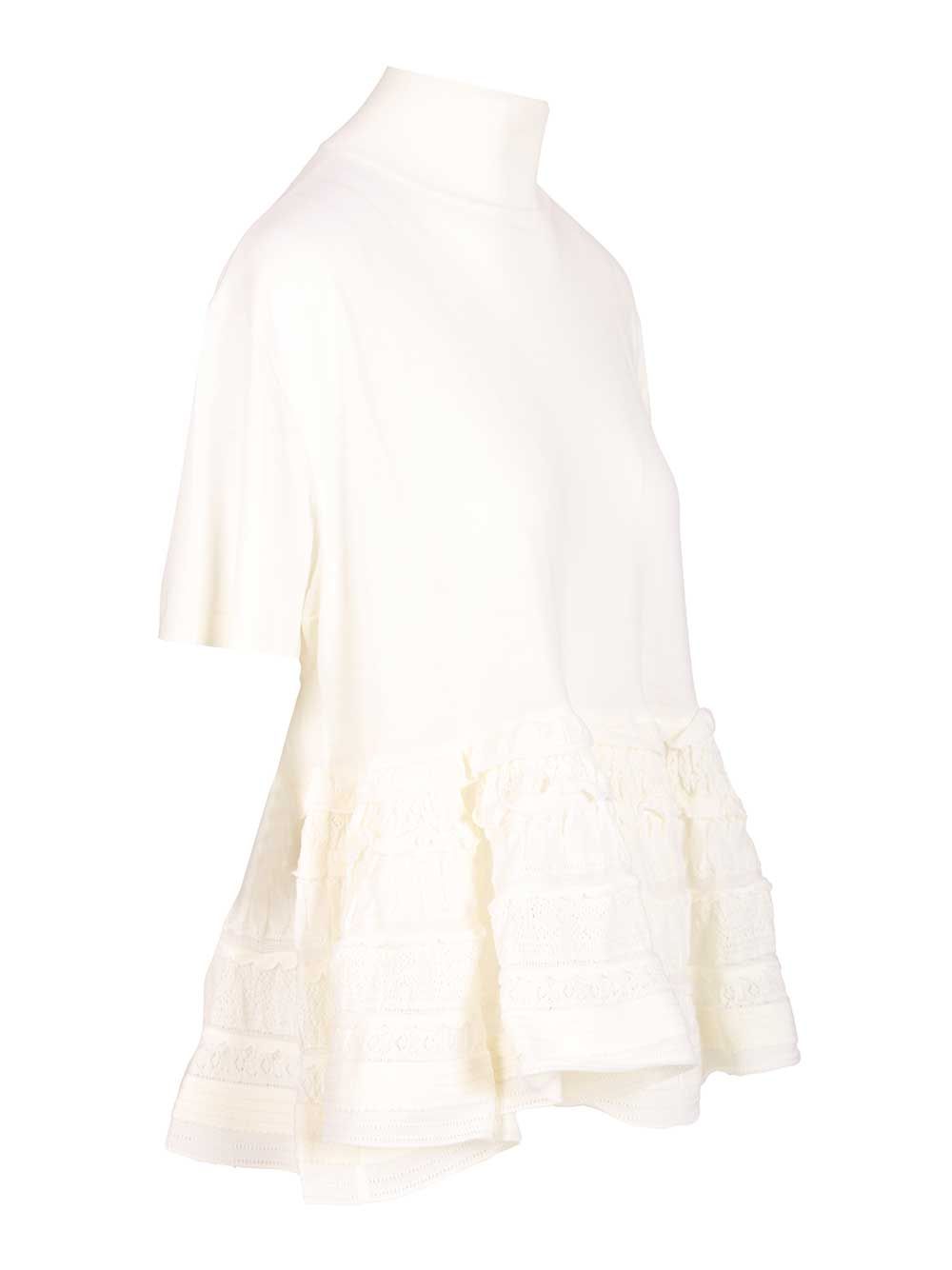 AlaÏA Cryoline Wool Top Knitwear - White | a0533a6401303c899370a80410913897688d04c6