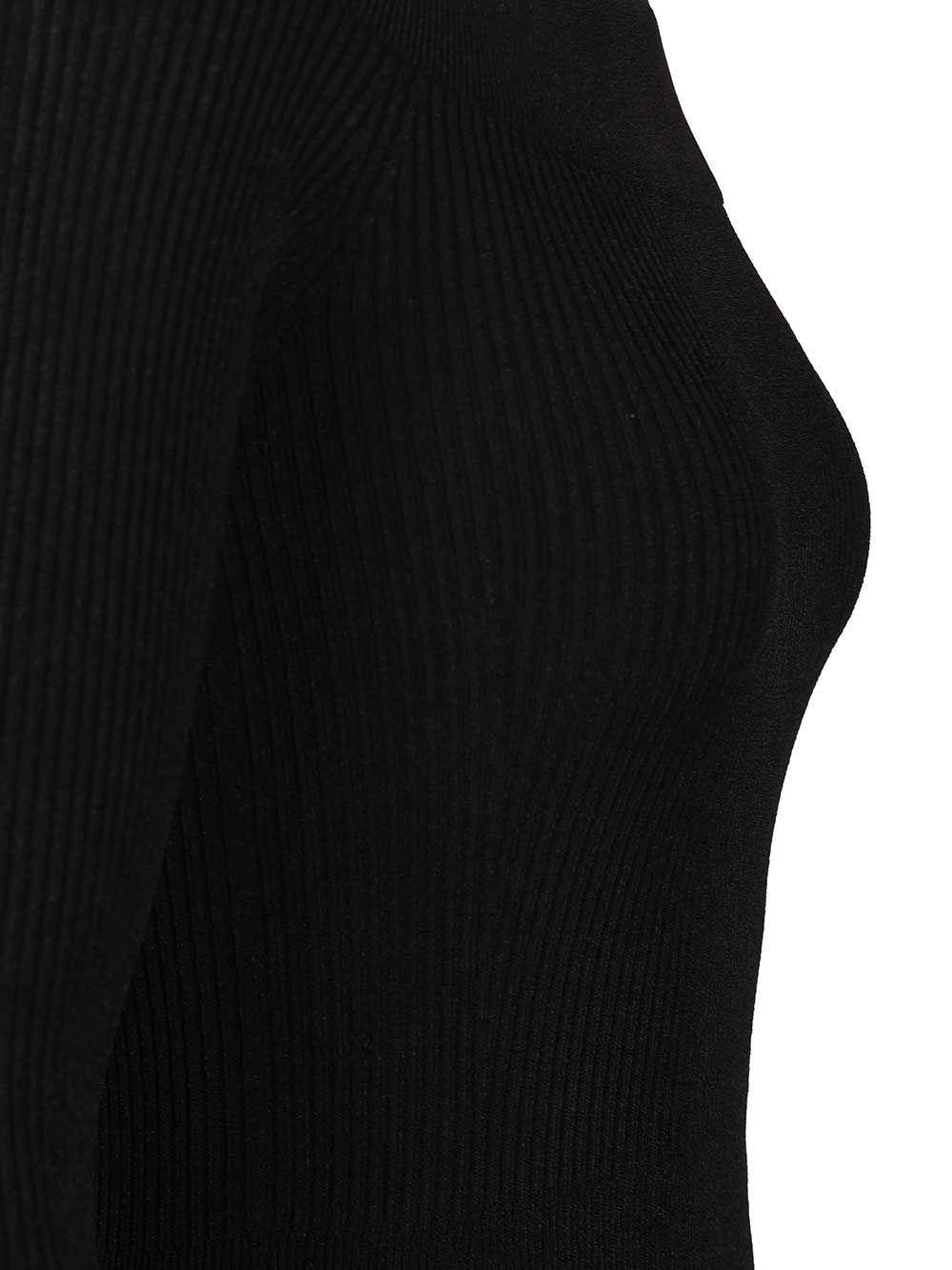 AlaÏA Ribbed Knit Bodysuit Tops - Black | 3ac036e24238b0eaa28a70044677c0a2f524d1e2