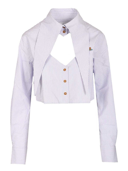 Shirt With Heart Cutout Shirts White