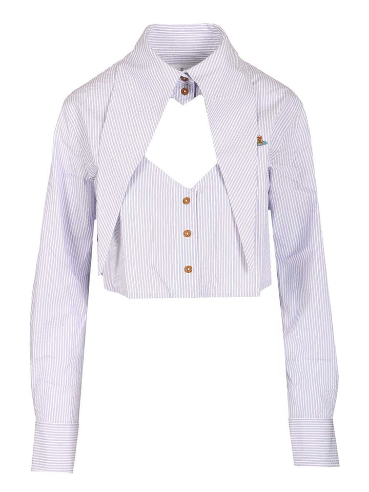 Vivienne Westwood Shirt With Heart Cutout Shirts - White | 9c057e4734a929b8c787a39f654a6fe6794f04b5