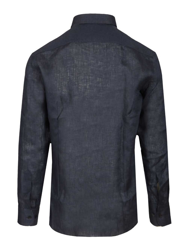 Etro Tailored Linen Shirt Shirts - Blue | 7a140f921653209c8c396c1f2d933ec44d0b0ae5