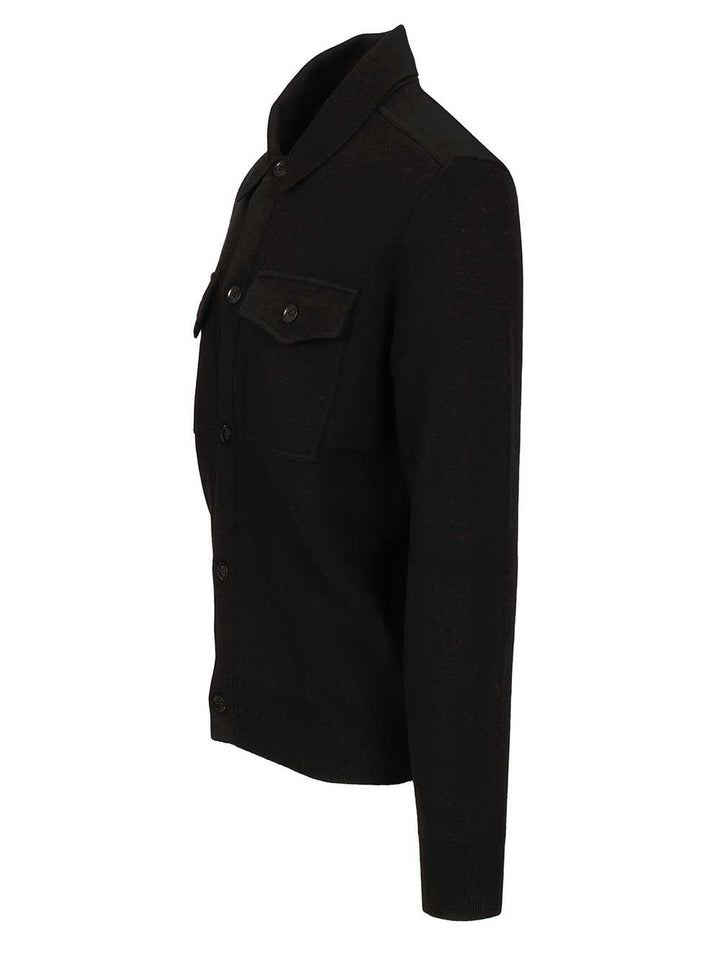 Tom Ford Wool And Cashmere Overshirt Knitwear - Black | 7b7b2bf2fbbcea61cc1c0c0f31b60873ac6a6c2f