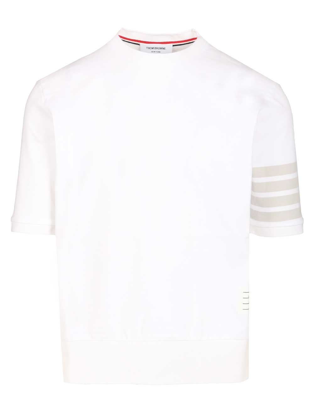 Thom Browne 4 Bar T-Shirt - White | fa9ab5f7d9335de3a314d56b2eff16f0cd817262