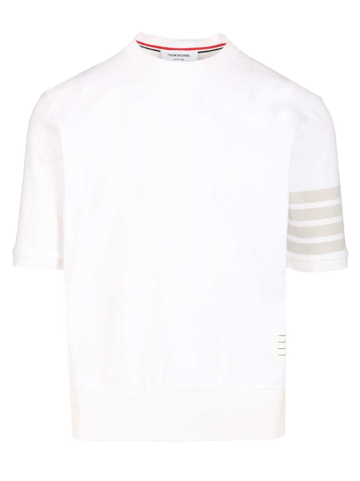 Thom Browne 4 Bar T-Shirt - White | fa9ab5f7d9335de3a314d56b2eff16f0cd817262