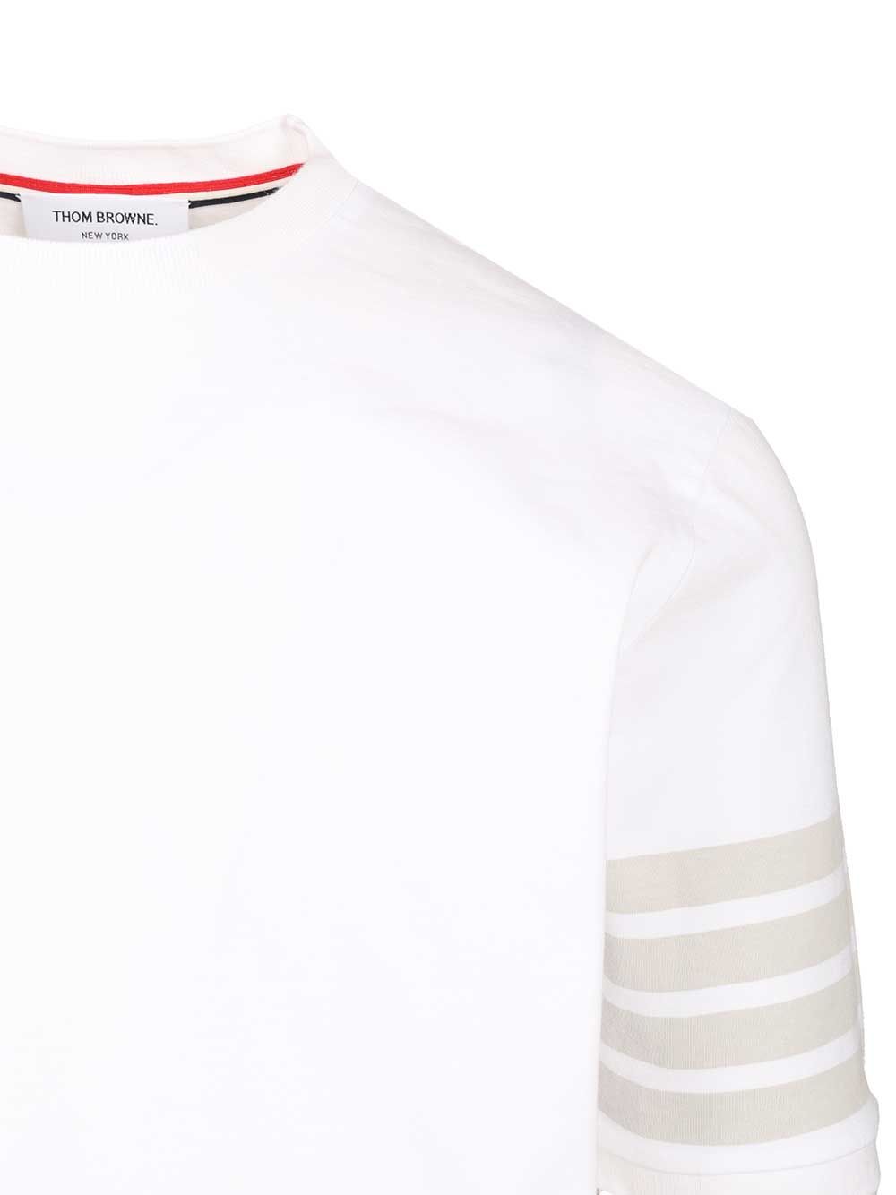Thom Browne 4 Bar T-Shirt - White | e804487e94879b839a230019c080ac414a867dd8