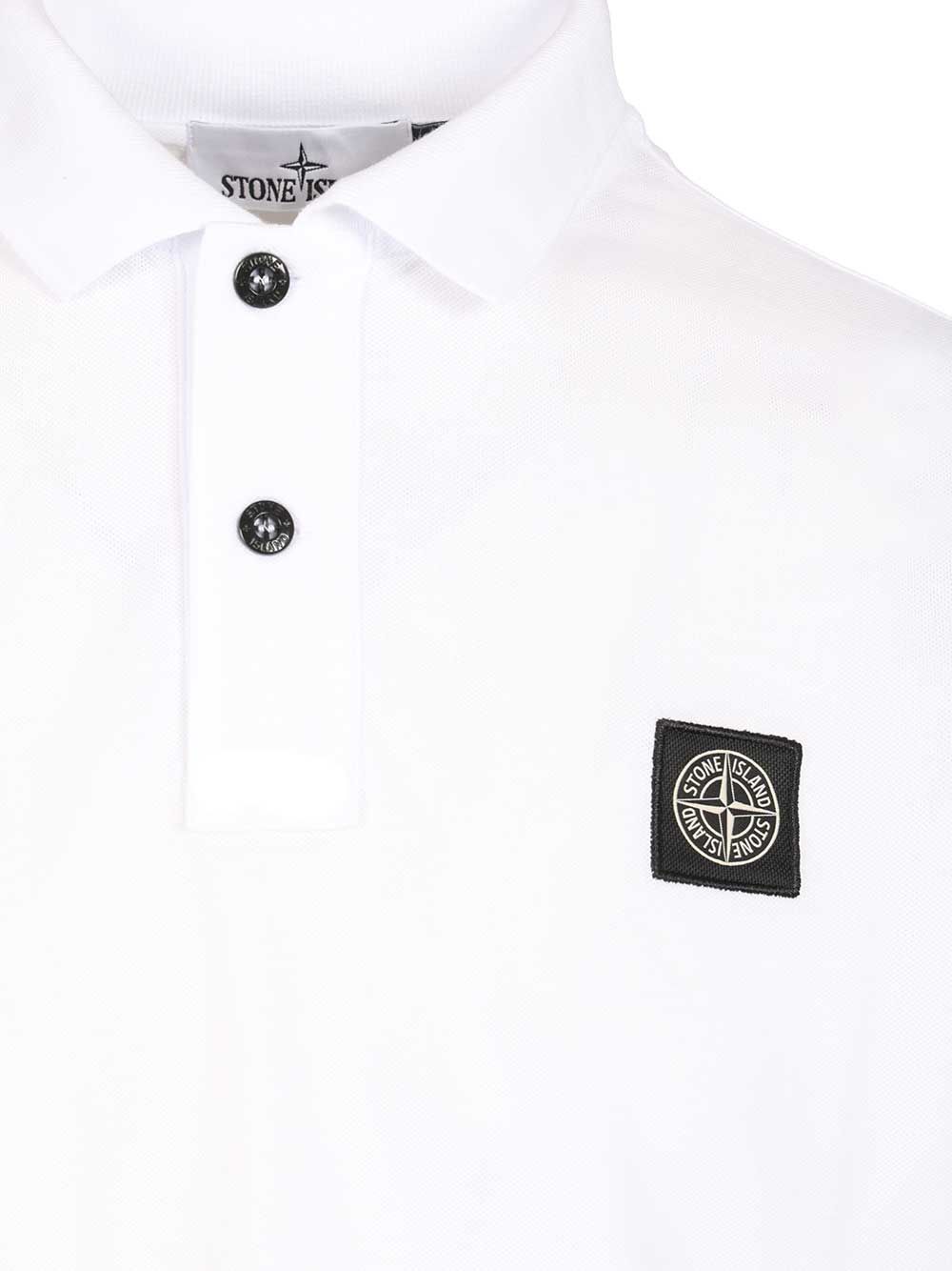 Stone Island Cotton Short-Sleeved Polo shirt - White | 71d4354eaab04df13b185338594634d15201369d