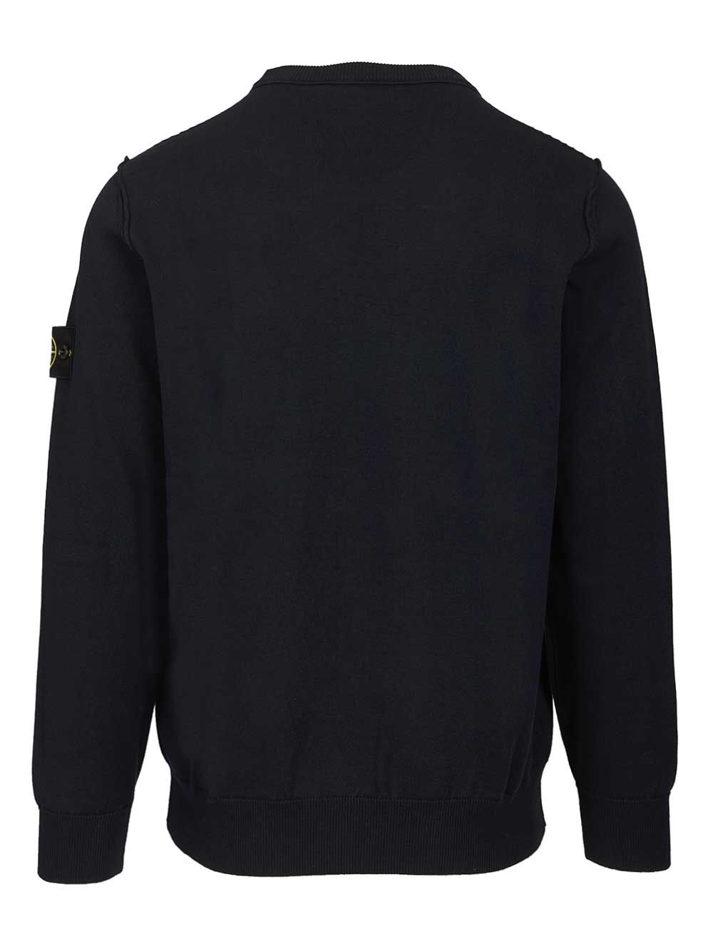 Stone Island Sweater In Organic Cotton Knitwear - Blue | 955ffaf2df63ab30a9928016cb4d827e3638bb91