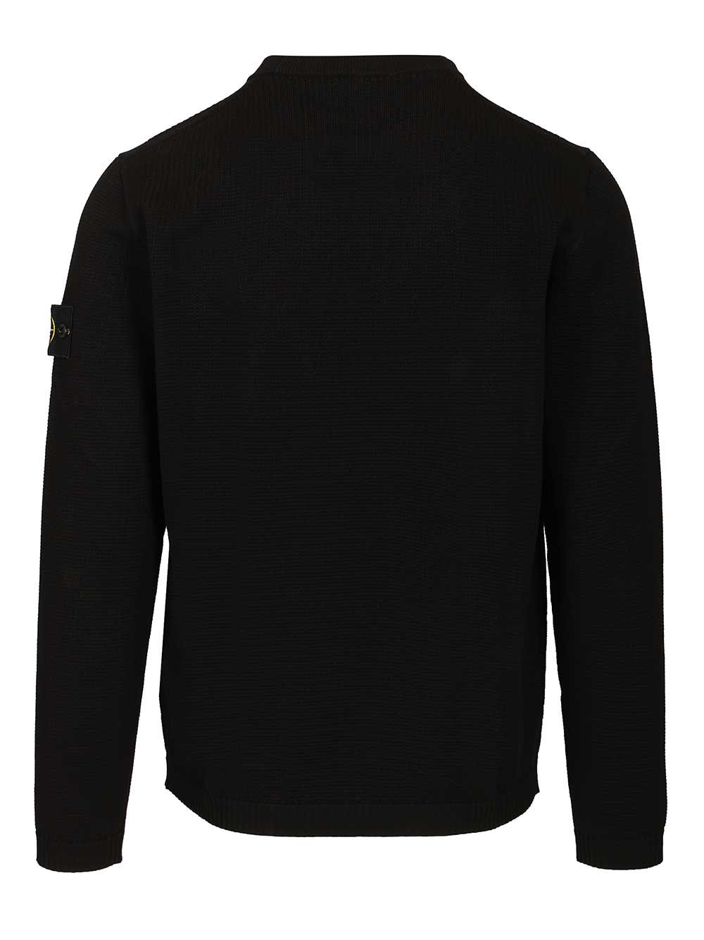 Stone Island Micro-Stitch Cotton Sweater Knitwear - Black | eabfdcfc771809cc5b5bd521a0952d620045a5ee