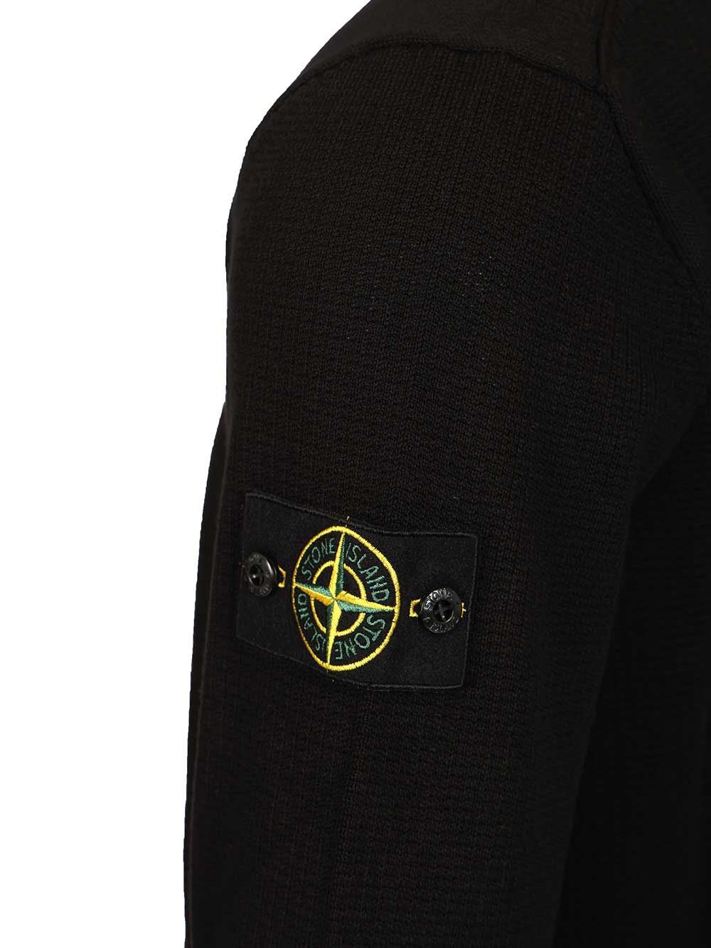 Stone Island Micro-Stitch Cotton Sweater Knitwear - Black | 837431960674adbafae6114cfeddcd620313527d