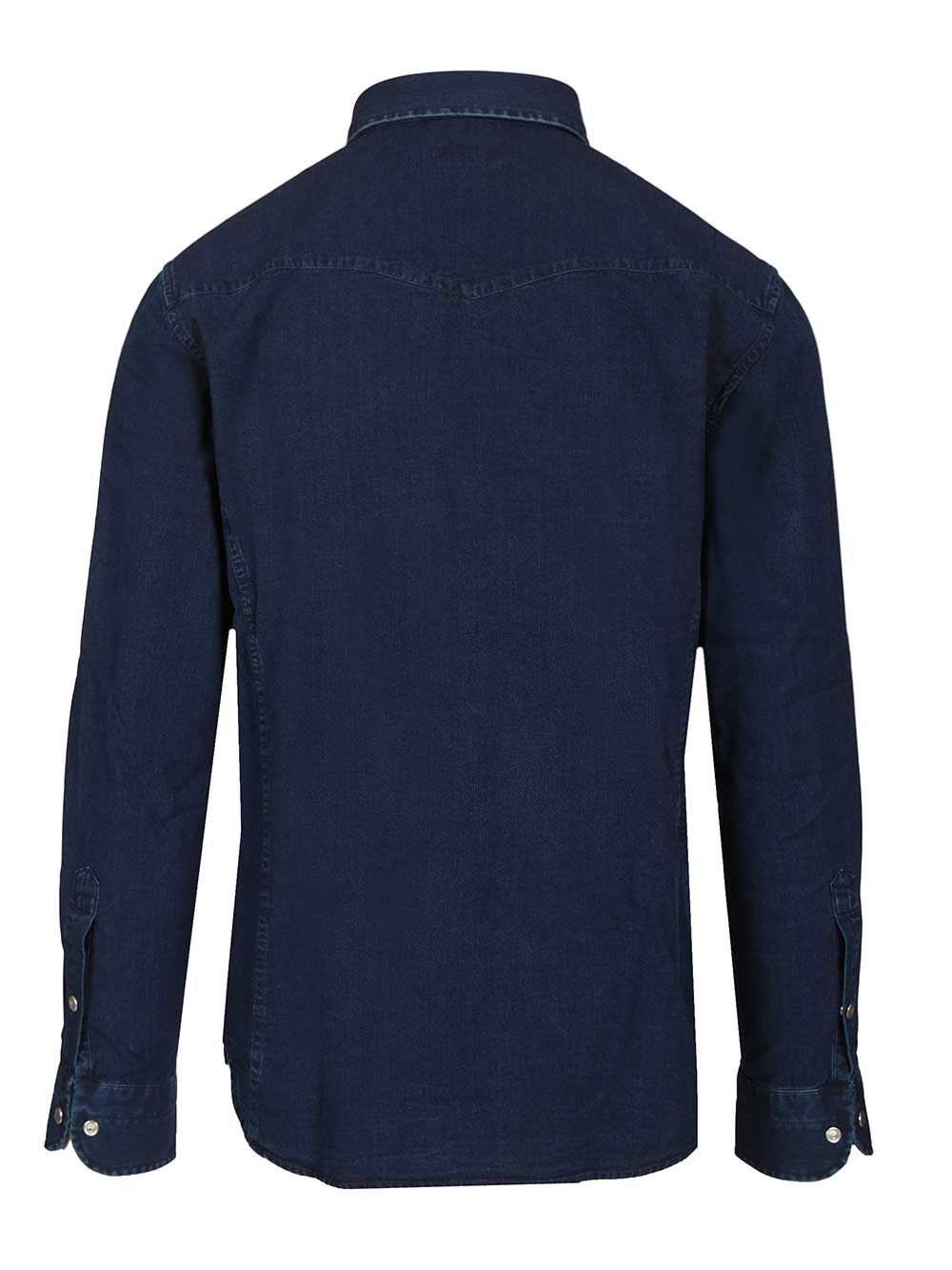 Tom Ford Lightweight Denim Western Shirt Shirts - Blue | feedc18c040dff969bfa857b0ddbeb550f14f2ac