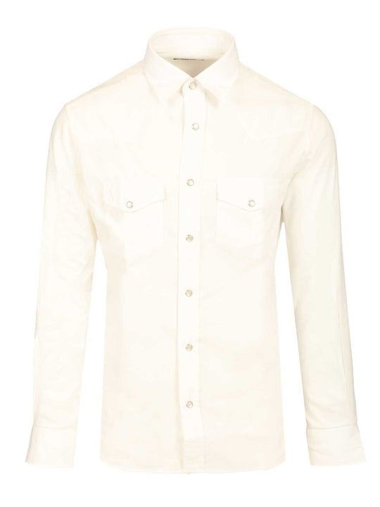 Slim Fit Western Shirt Shirts White