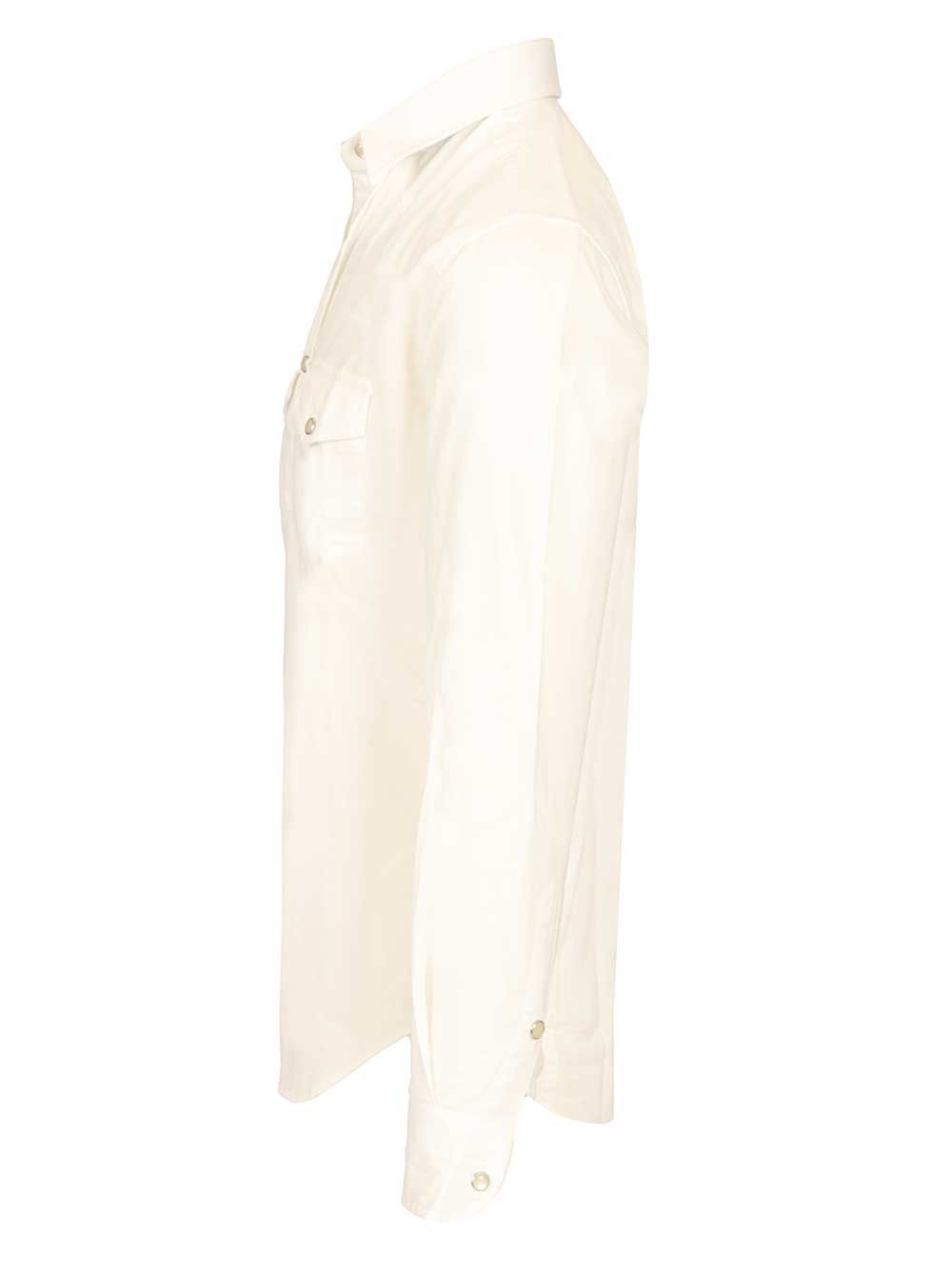 Tom Ford Light Western Twill Slim Fit Shirt Shirts - White | 9e43e44ccb00833231e64357c2fbe678b457ee08