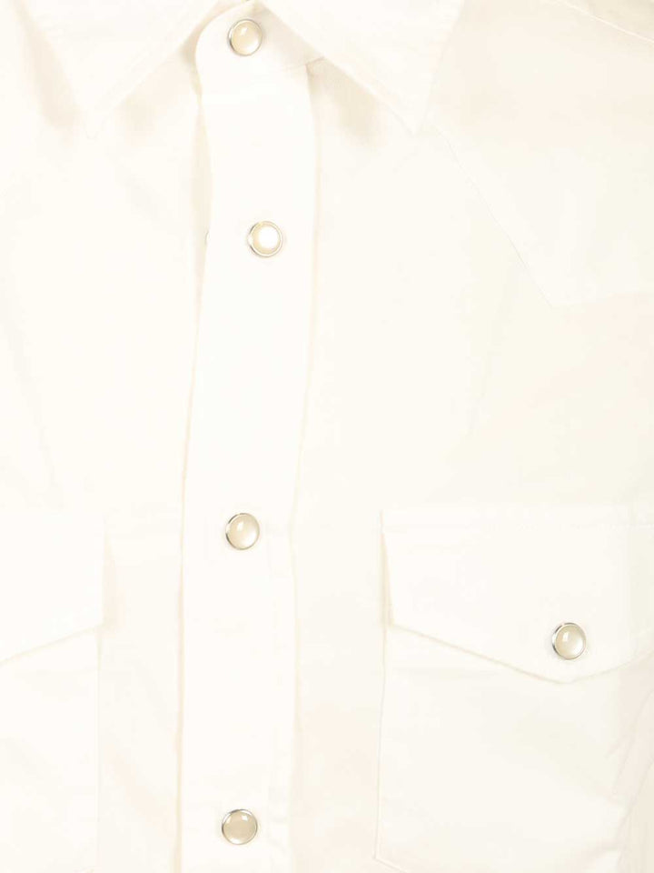 Tom Ford Light Western Twill Slim Fit Shirt Shirts - White | 3f6fbcda7c1b2553fa68ee9a5fd4a485f20f7703