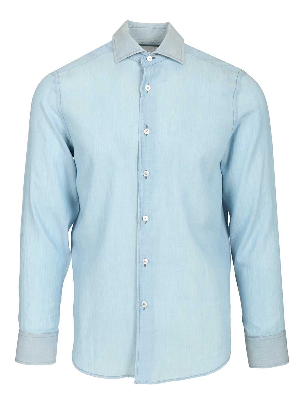 Fedeli Long-Sleeved Shirt Shirts - Light blue | 4d516547fb45ab9097f7b35ced97247997ecf8b6