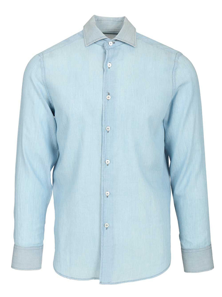 Fedeli Long-Sleeved Shirt Shirts - Light blue | 4d516547fb45ab9097f7b35ced97247997ecf8b6