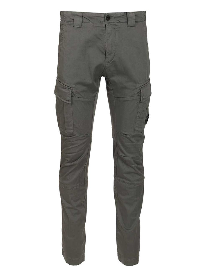 C.P. Company Stretch Sateen Ergonomic Cargo Pants Trousers - Grey | 6b007fb6a41dae296349acc25229f8936af89f81