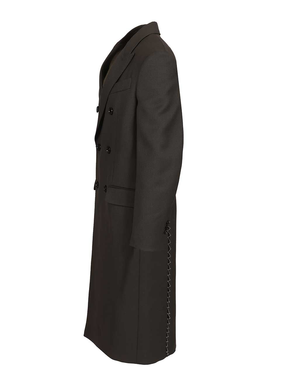 Ami Double-Breasted Wool Coat Coats - Grey | 6d99c958b5d3c769d30015e9fb353d50dea4be7b