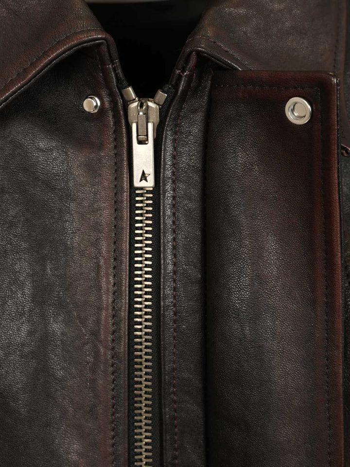 Golden Goose Deluxe Brand Nappa Bomber Jacket Jackets - Bordeaux | 7e7479b64383213cadde0cc41718e23936bc26d9