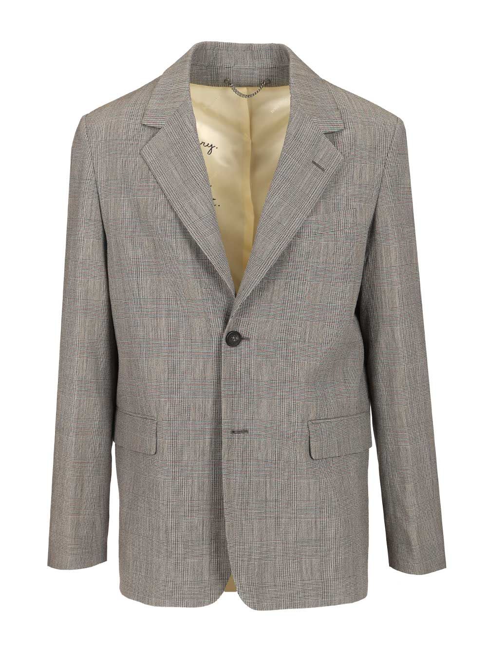 Golden Goose Deluxe Brand Prince Of Wales Wool Jacket Jackets - Grey | 2a801b867db8bc8ae61710a5e78ac02e74526087