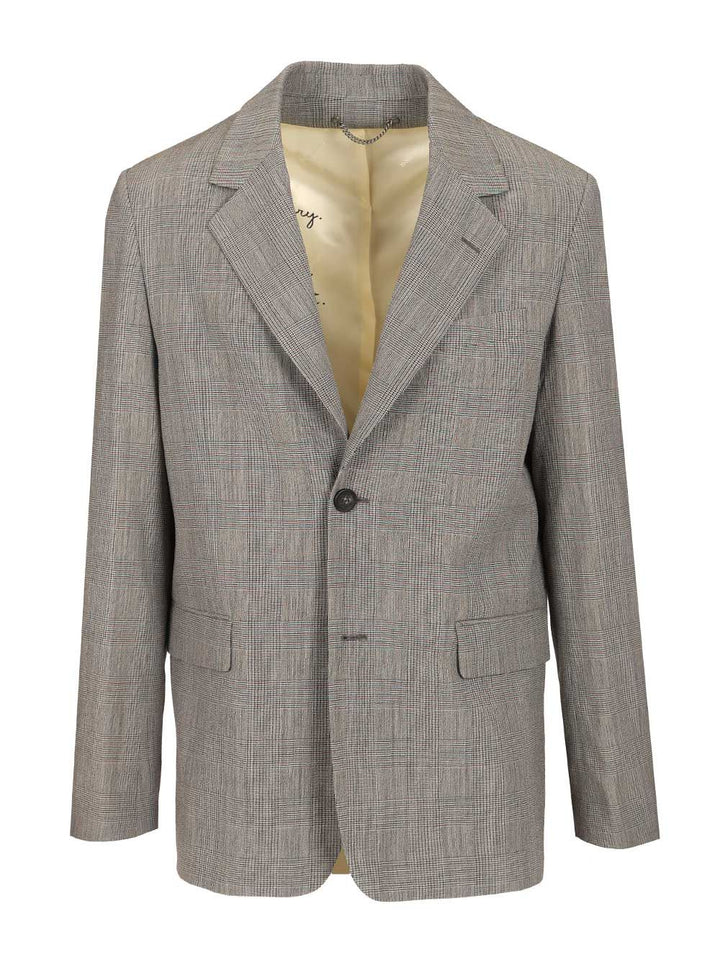 Golden Goose Deluxe Brand Prince Of Wales Wool Jacket Jackets - Grey | 2a801b867db8bc8ae61710a5e78ac02e74526087
