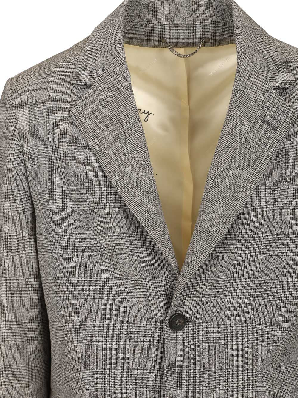 Golden Goose Deluxe Brand Prince Of Wales Wool Jacket Jackets - Grey | 40de60a1f1e0066f254af53c9c122f232a4e34fd