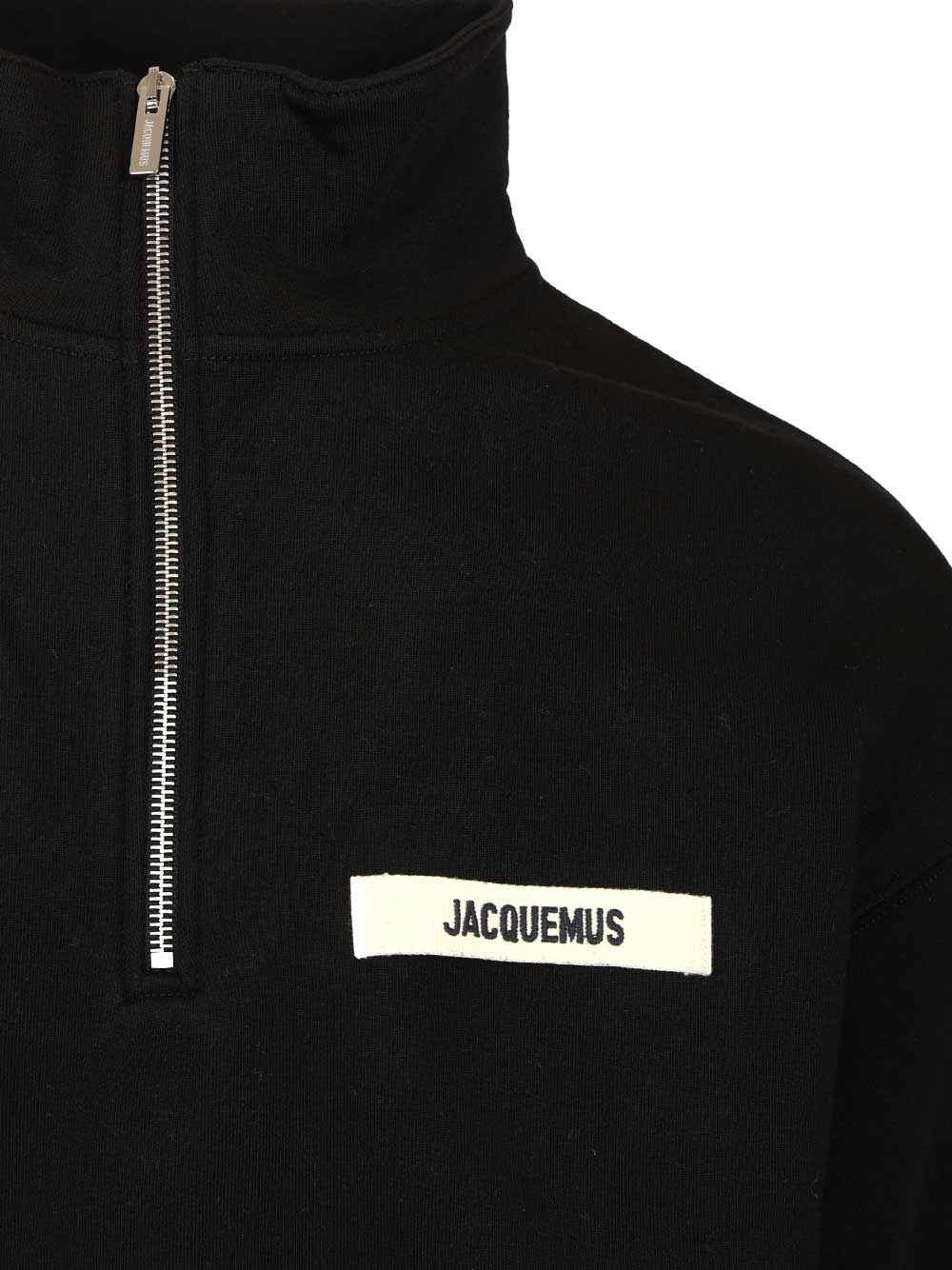 Jacquemus Le Camionneur Gros Grain Sweatshirts - Black | b25eeea3ff21e706edbf1017d2c262942c33c55a