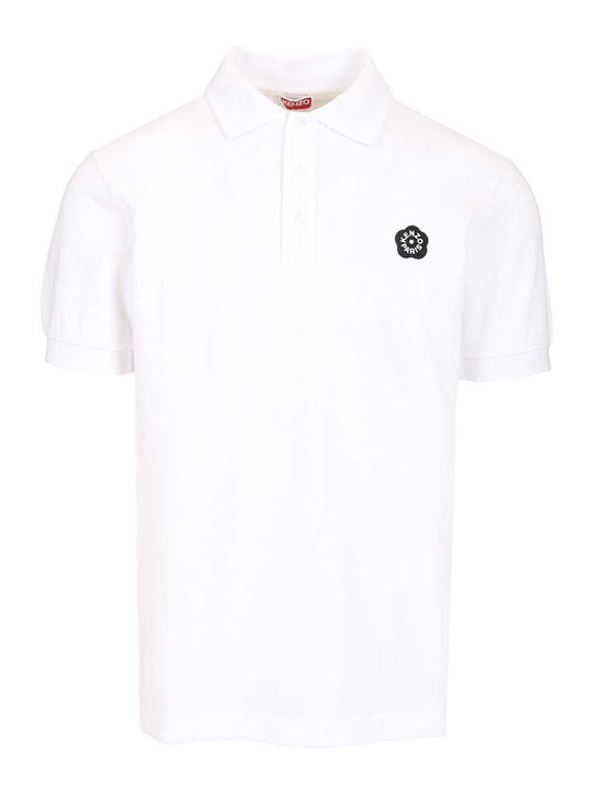 Slim-Fit Cotton Polo Shirt White
