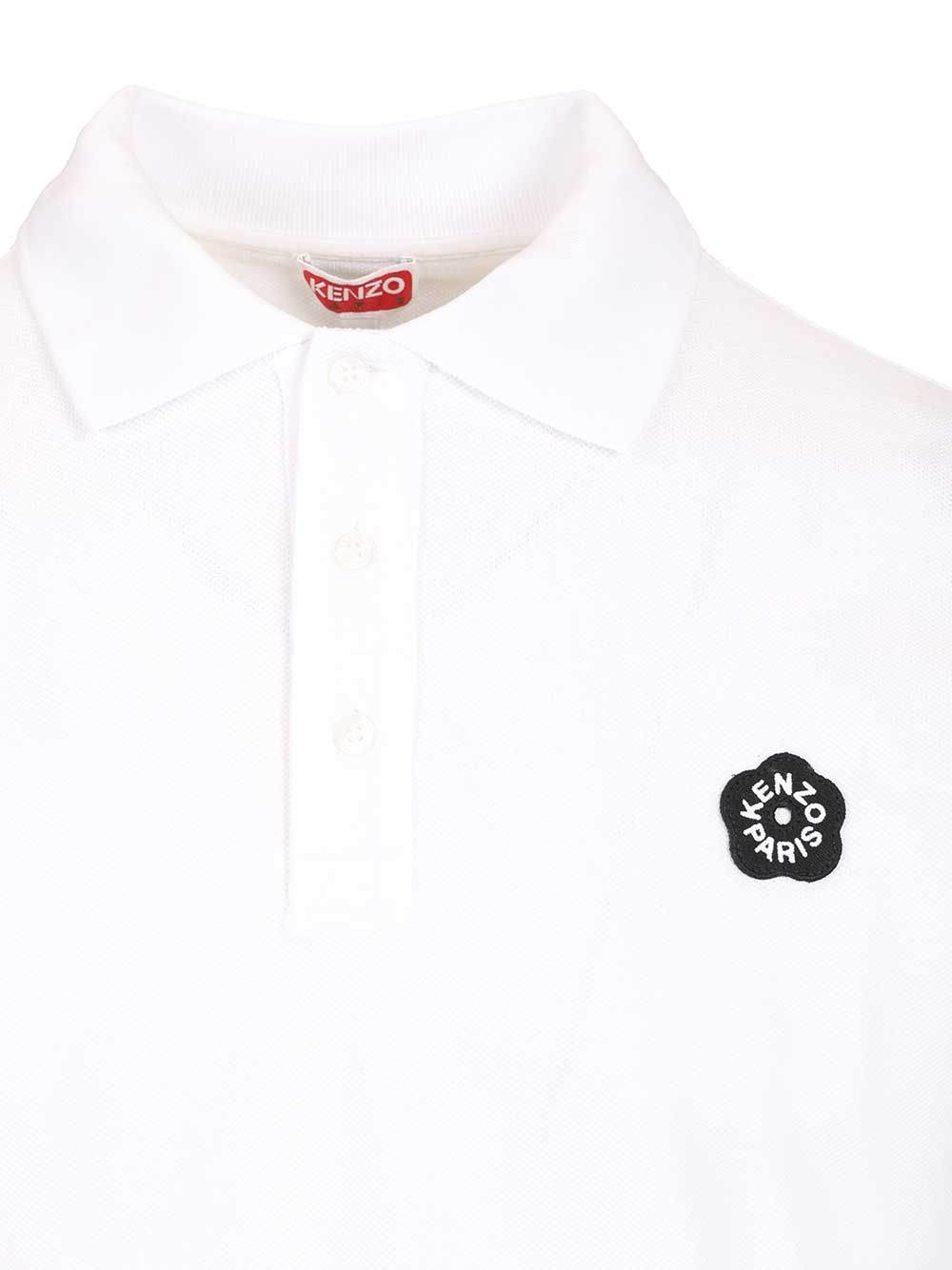 Kenzo Gots Boke Flower 2.0 Crest Slim Polo Polo shirt - White | fb55fad065cfcb0b53668bb9429995326960b6e5